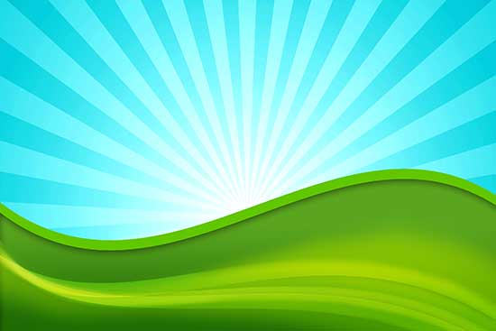 Stylized illustration of a sunrise.